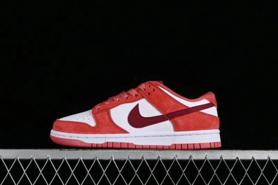 Nike SB Dunk Low Retro Valentine's Day 2024 White Rose Red Skateboarding Shoes - FQ7056-100