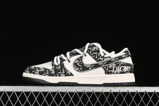 Nike SB Dunk Low Dior Collaboration Anniversary High-End Custom Low-Top Casual Sneakers - SJ2068-286