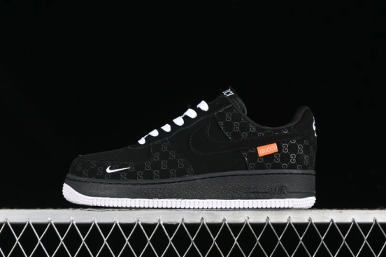 Nike Air Force 1 '07 Low Gucci Bear Collaboration - Midnight Black Low-Top Casual Sneakers - KK1988-007