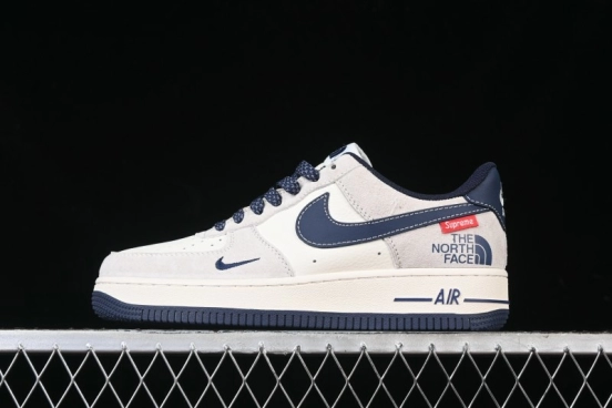 Nike Air Force 1 '07 Low Supreme The North Face Collaboration - Pig Eight Navy Blue Casual Sneakers - XZ6188-118