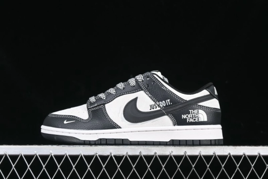 Nike SB Dunk Low The North Face Graffiti Black Swoosh Anniversary Custom Low-Top Casual Skate Shoes - DM6868-028