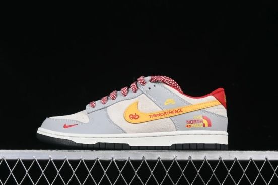 Nike SB Dunk Low The North Face Year of the Snake Collaboration Yellow Swoosh Anniversary Custom Low-Top Casual Skate Shoes - DJ2024-079