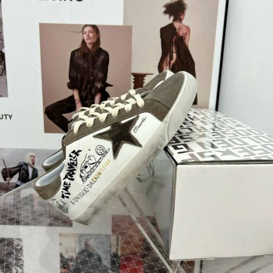 2025 Unisex GGDB White Grey Suede Calf Leather Sneakers
