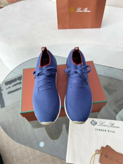 2024 Men Le Parmentier Blue Wool Knit Sneakers MJ00330