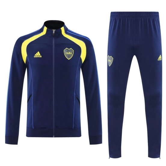 26/27 Boca Juniors Navy Blue Full Zipper Jacket Tracksuit + Long Pants