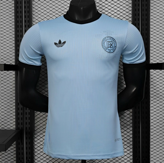 Player Version 2025 Germany 125Th Anniversary Light Blue with Adidas Retro Design Jersey