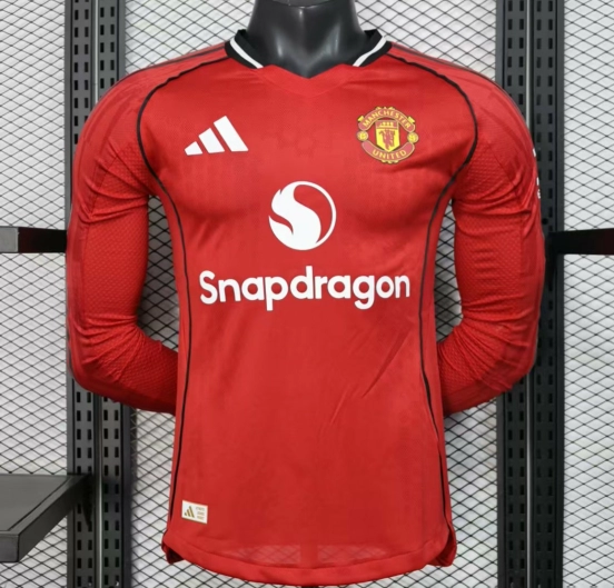 Player Version 25/26 Manchester United Long Sleeve Home Jersey