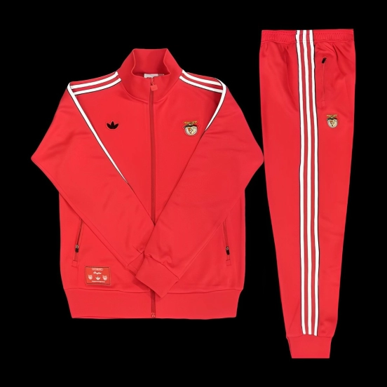 25/26 Benfica Red Full Zipper Tracksuit + Long Pants