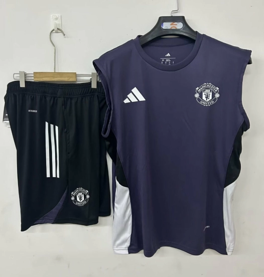 25/26 Manchester United Vest Jersey Purple+ Shorts | Yupoo Store