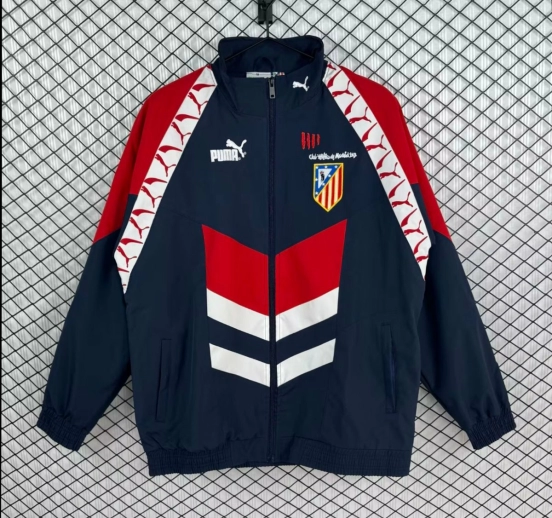 Retro 95/96 Atletio Madrid Navy/Red Windbreaker